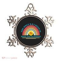The Only BS I Need Is Beer And Sunshine Boho Rainbow Ornament thumb 0