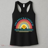 The Only BS I Need Is Beer And Sunshine Boho Rainbow Women's Tank Top thumb 3