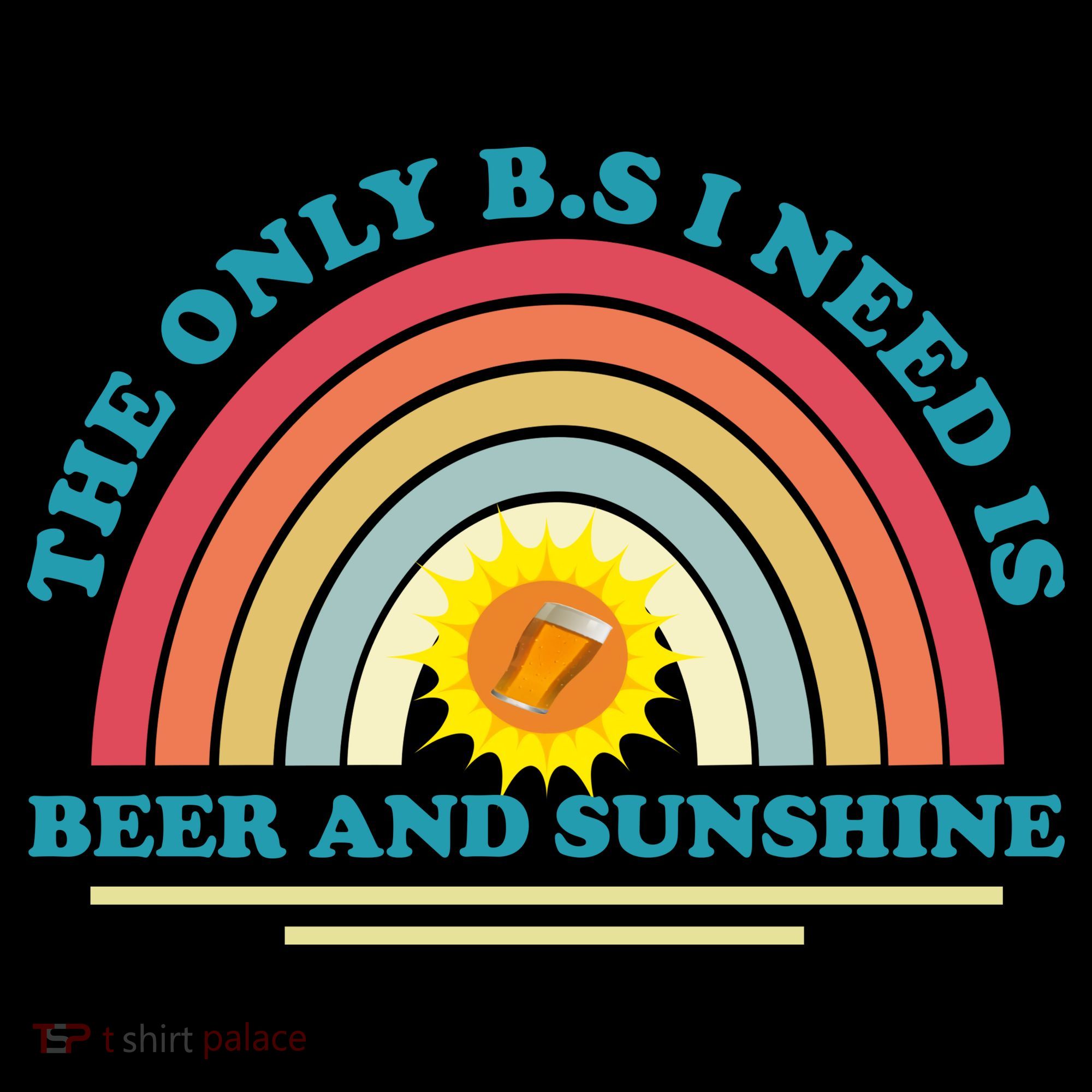 The Only BS I Need Is Beer And Sunshine Boho Rainbow Women's Tank Top