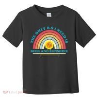 The Only BS I Need Is Beer And Sunshine Boho Rainbow Toddler T-Shirt thumb 0