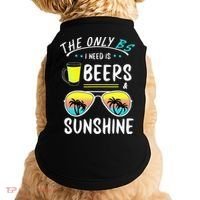 The Only BS I need is Beers And Sunshine Cool Funny Summer Doggie Tank thumb 0