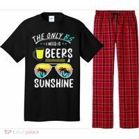 The Only BS I need is Beers And Sunshine Cool Funny Summer Pajama Set thumb 0