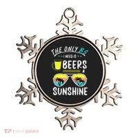 The Only BS I need is Beers And Sunshine Cool Funny Summer Ornament thumb 0