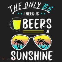 The Only BS I need is Beers And Sunshine Cool Funny Summer Hat thumb 2