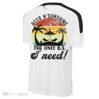 The Only BS I Need Is Beers And Sunshine Retro Beach Sport-Tek Competitor United Soccer Jersey thumb 2