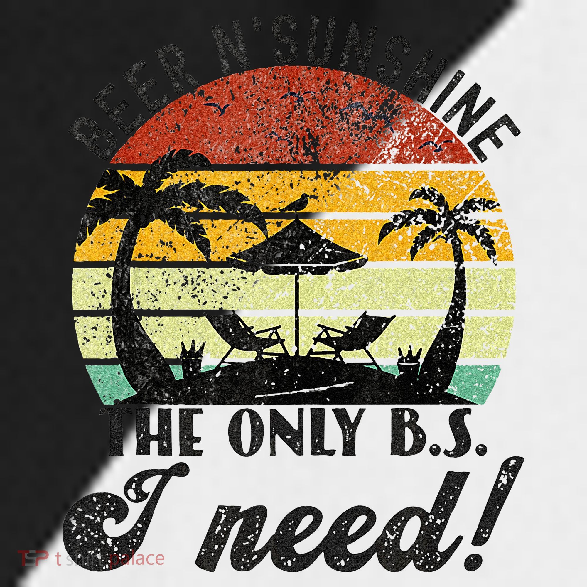 The Only BS I Need Is Beers And Sunshine Retro Beach Sport-Tek Competitor United Soccer Jersey