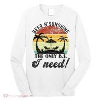 The Only BS I Need Is Beers And Sunshine Retro Beach Long Sleeve Shirt thumb 0