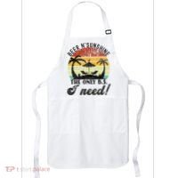 The Only BS I Need Is Beers And Sunshine Retro Beach Apron thumb 0