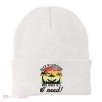 The Only BS I Need Is Beers And Sunshine Retro Beach Beanie thumb 0
