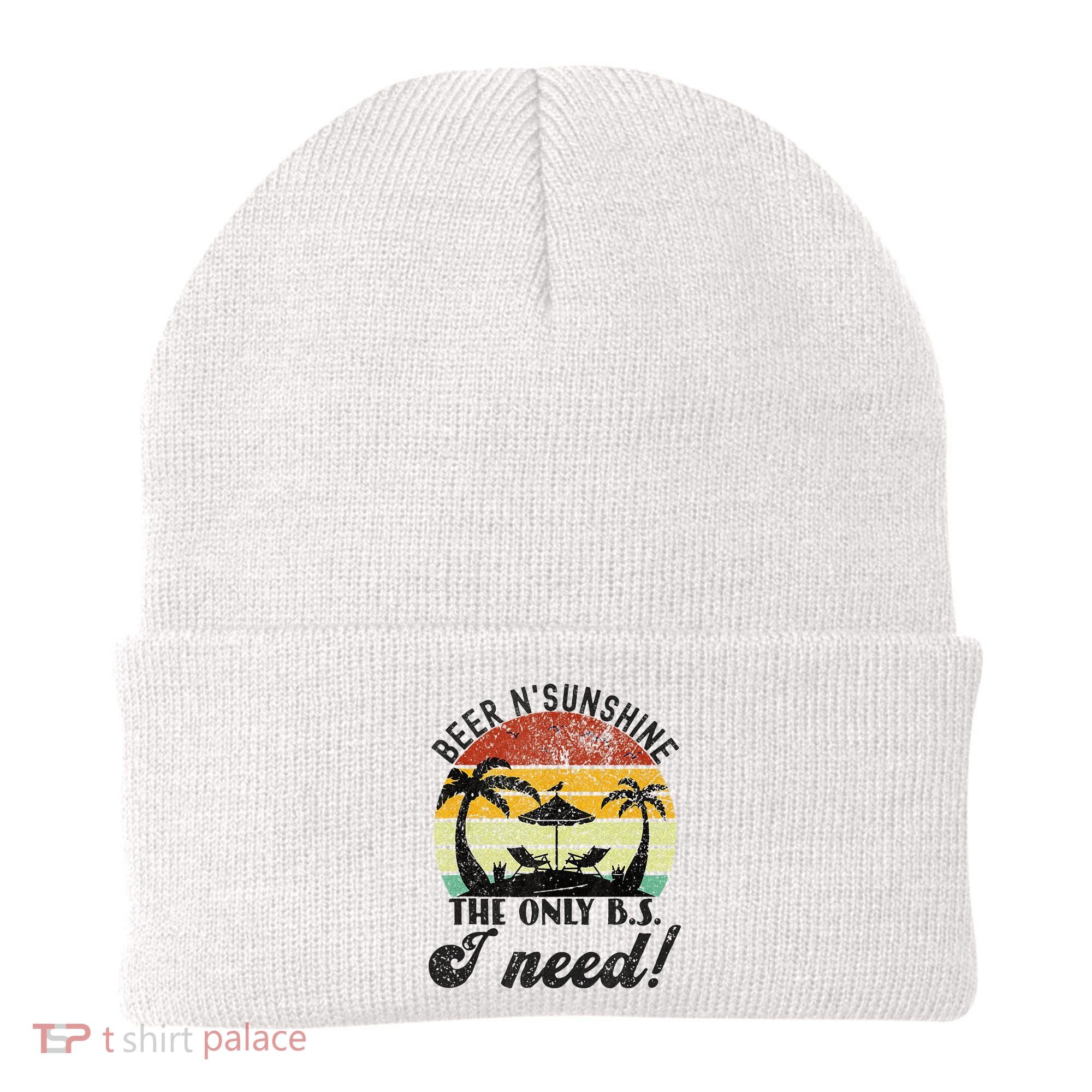 The Only BS I Need Is Beers And Sunshine Retro Beach Beanie