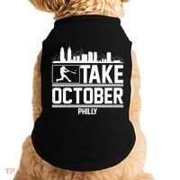 Take October Baseball Fan Philadelphia Skyline Doggie Tank thumb 0