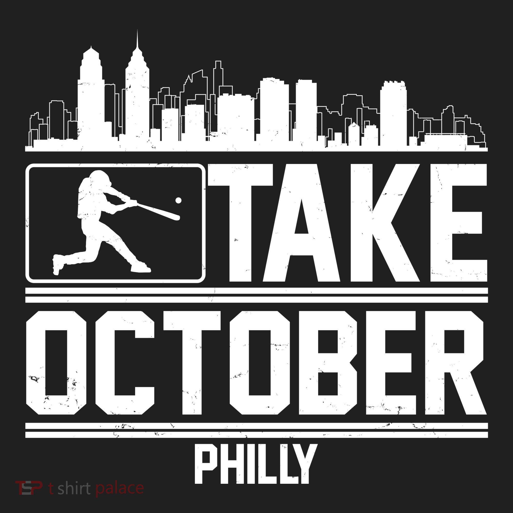 Take October Baseball Fan Philadelphia Skyline Beanie