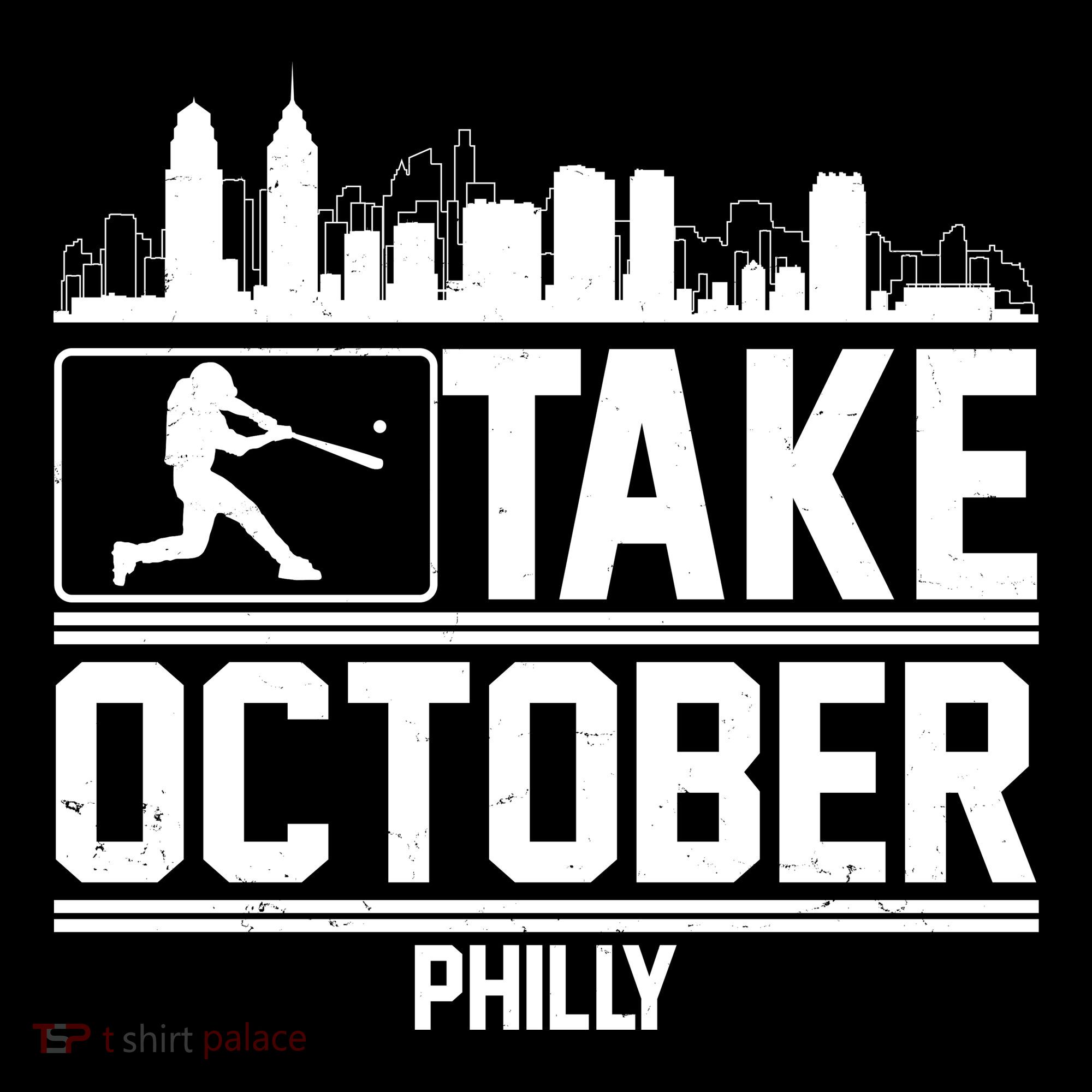 Take October Baseball Fan Philadelphia Skyline Women's Hoodie