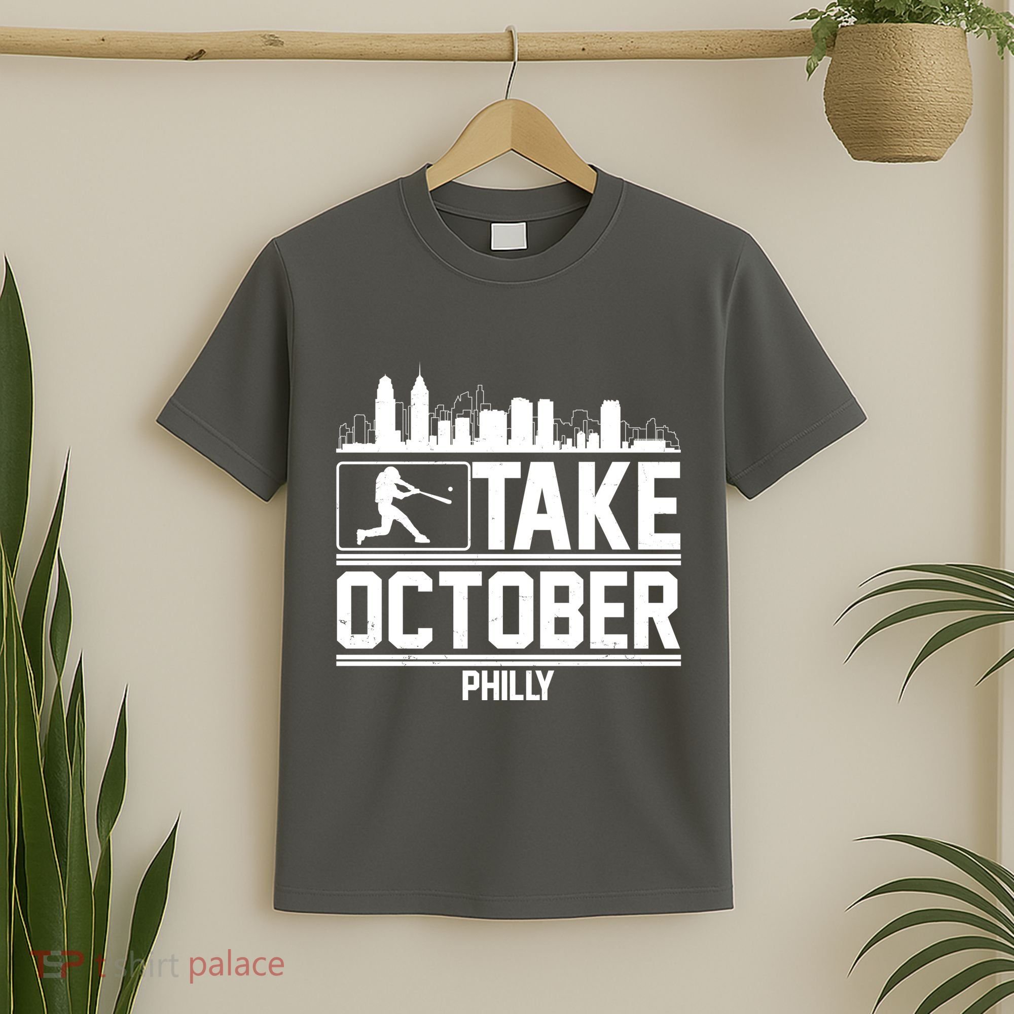 Take October Baseball Fan Philadelphia Skyline T-Shirt