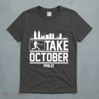 Take October Baseball Fan Philadelphia Skyline T-Shirt thumb 5