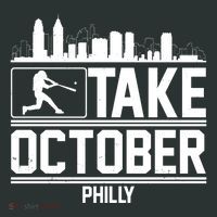 Take October Baseball Fan Philadelphia Skyline Baby Bodysuit thumb 2