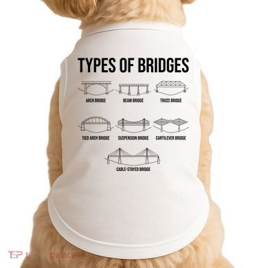 Types Of Bridges, Bridge Engineer Gift Doggie Tank