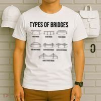 Types Of Bridges, Bridge Engineer Gift T-Shirt thumb 6