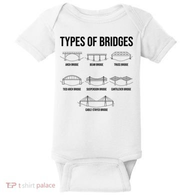 Types Of Bridges, Bridge Engineer Gift Baby Bodysuit