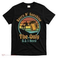 The Only BS I Need Is Beers and Sunshine Drinking Brew Party T-Shirt thumb 0