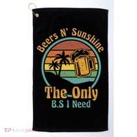 The Only BS I Need Is Beers and Sunshine Drinking Brew Party Golf Towel thumb 0