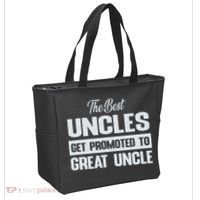 The Only Best Uncles Get Promoted To Great Uncle Tote Bag thumb 2
