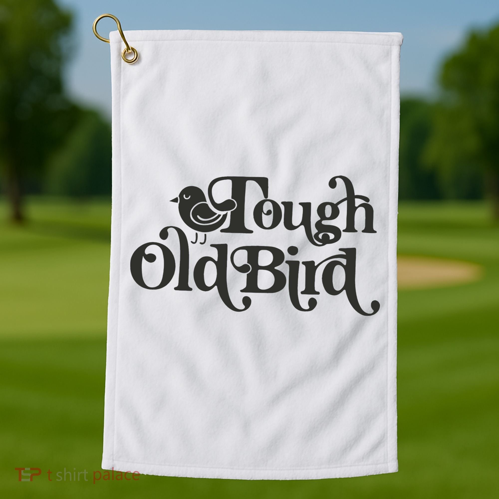 Tough Old Bird Grandma Golf Towel