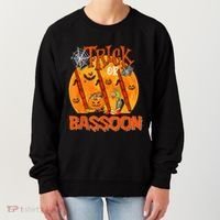 Trick Or Bassoon Halloween Musical Costume Witch's Hat Women's Sweatshirt thumb 0