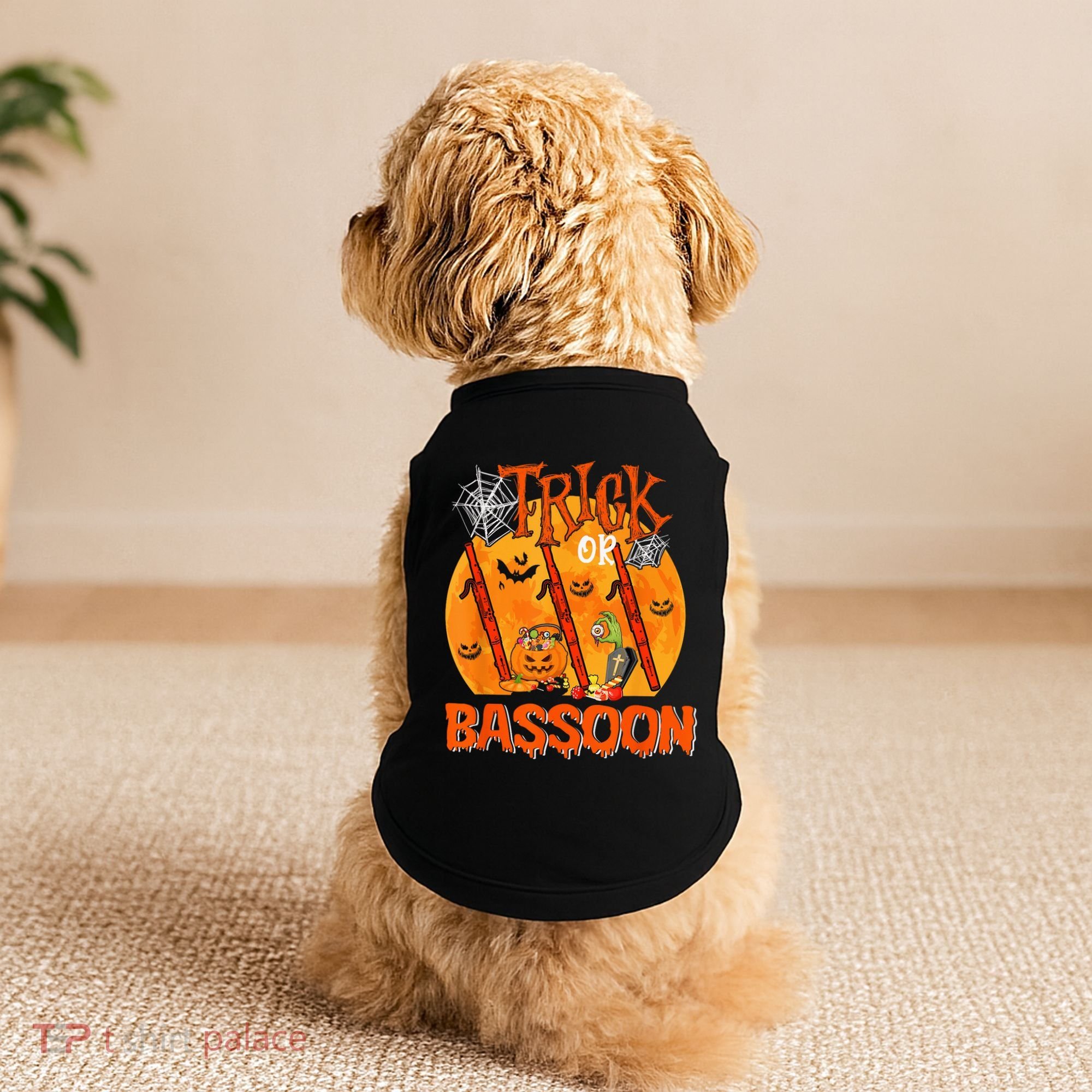 Trick Or Bassoon Halloween Musical Costume Witch's Hat Doggie Tank
