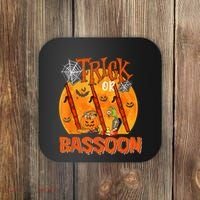 Trick Or Bassoon Halloween Musical Costume Witch's Hat Coaster thumb 0