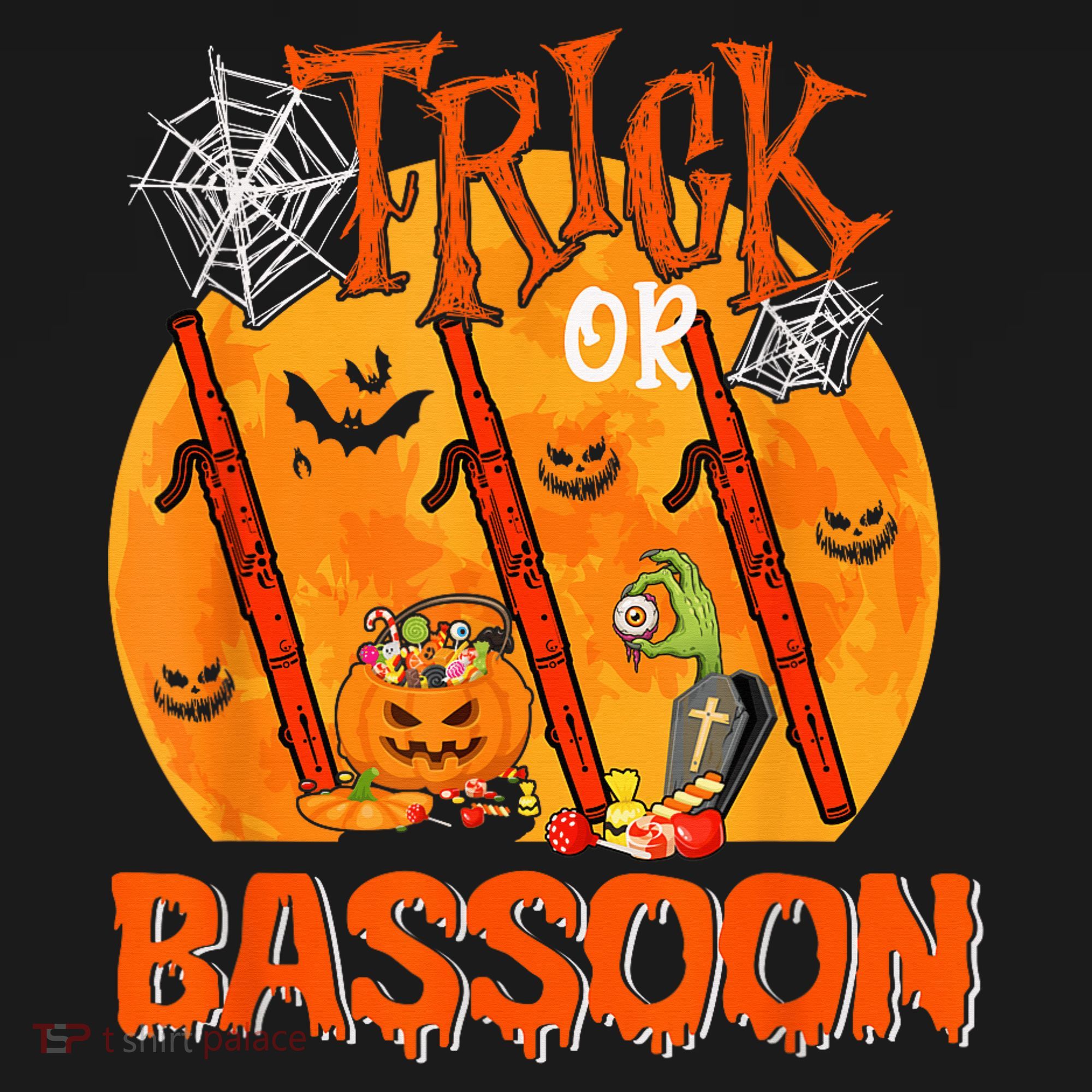 Trick Or Bassoon Halloween Musical Costume Witch's Hat Women's Tank Top