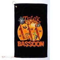 Trick Or Bassoon Halloween Musical Costume Witch's Hat Golf Towel thumb 0