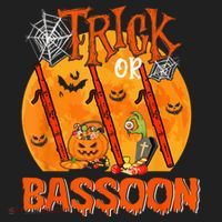 Trick Or Bassoon Halloween Musical Costume Witch's Hat Golf Towel thumb 3
