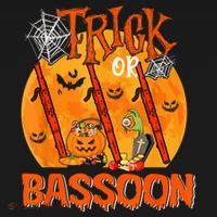 Trick Or Bassoon Halloween Musical Costume Witch's Hat Women's Long Sleeve Shirt thumb 2