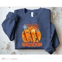 Trick Or Bassoon Halloween Musical Costume Witch's Hat Sweatshirt thumb 2