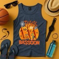Trick Or Bassoon Halloween Musical Costume Witch's Hat Tank Top thumb 4