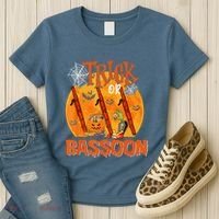 Trick Or Bassoon Halloween Musical Costume Witch's Hat Women's T-Shirt thumb 3