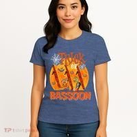 Trick Or Bassoon Halloween Musical Costume Witch's Hat Women's T-Shirt thumb 4