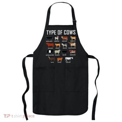 Types Of Cows Farmer Tee Costume Cow Apron