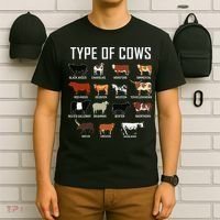 Types Of Cows Farmer Tee Costume Cow T-Shirt thumb 6