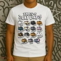 Types Of Cat Loaf Kitten Bread Lover Foodie Cute Pet Cat T-Shirt thumb 3