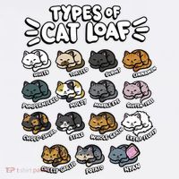 Types Of Cat Loaf Kitten Bread Lover Foodie Cute Pet Cat T-Shirt thumb 7