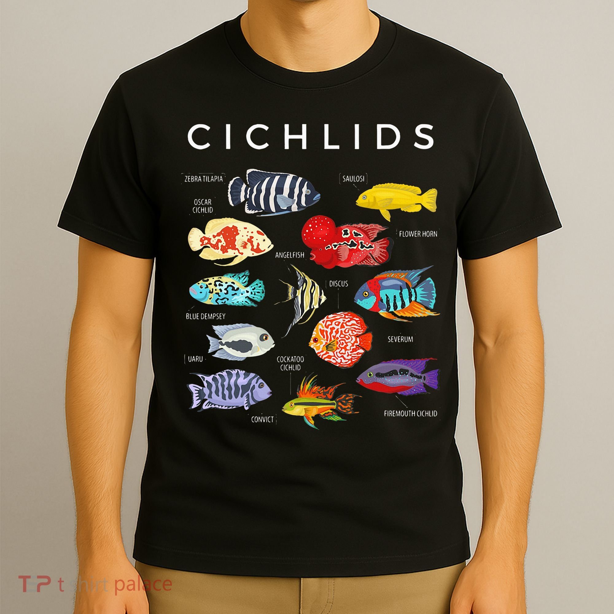 Types Of Cichlid Fish Species Cichlids Aquarium T-Shirt