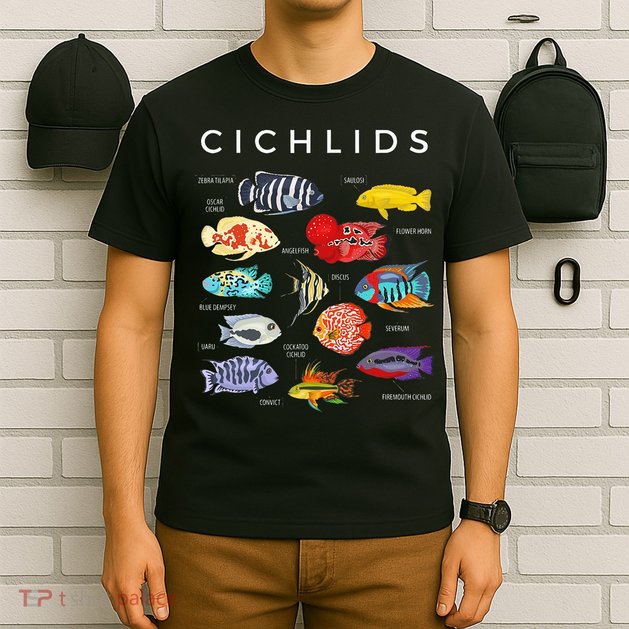 Types Of Cichlid Fish Species Cichlids Aquarium T-Shirt