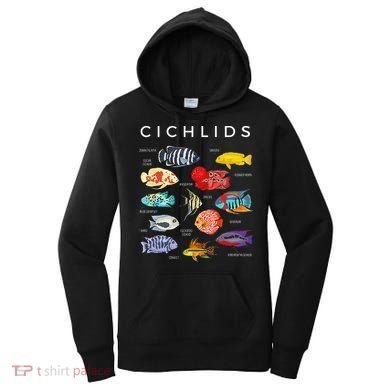 Types Of Cichlid Fish Species Cichlids Aquarium Women's Hoodie