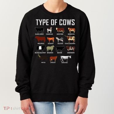 Types Of Cows Farmer Costume Cow Women's Sweatshirt