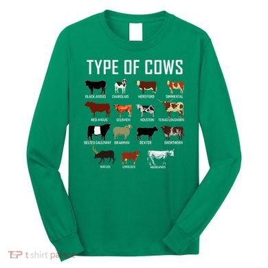 Types Of Cows Farmer Costume Cow Long Sleeve Shirt