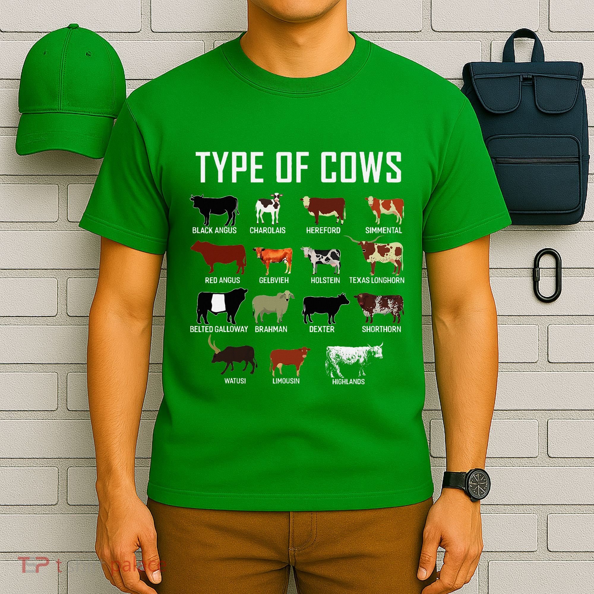 Types Of Cows Farmer Costume Cow T-Shirt
