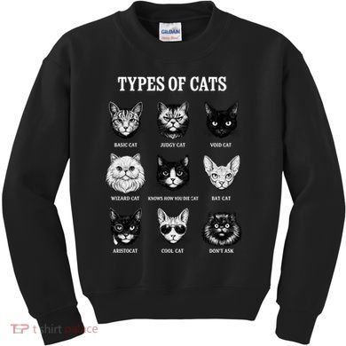 Types Of Cats Kids Sweatshirt