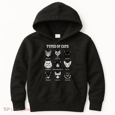 Types Of Cats Kids Hoodie